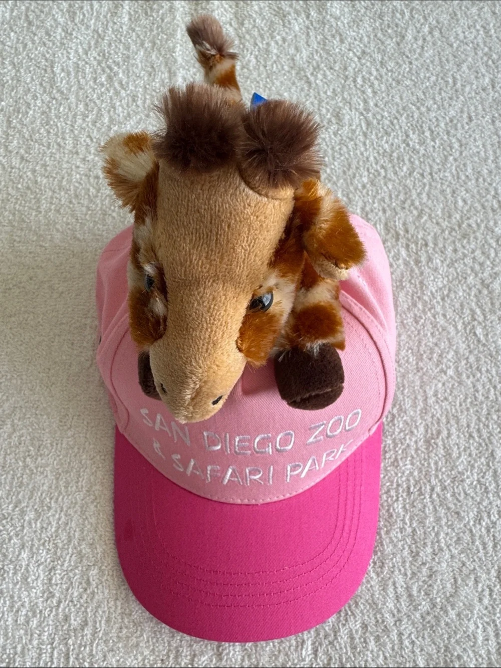 Zoologee San Diego Zoo & Safari Park Pink Plush Giraffe Kids Cap Hat